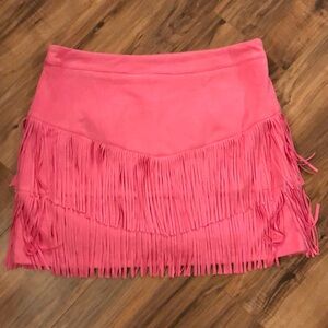 Sterling Kreek Fort Worth Fringe Skirt Pink